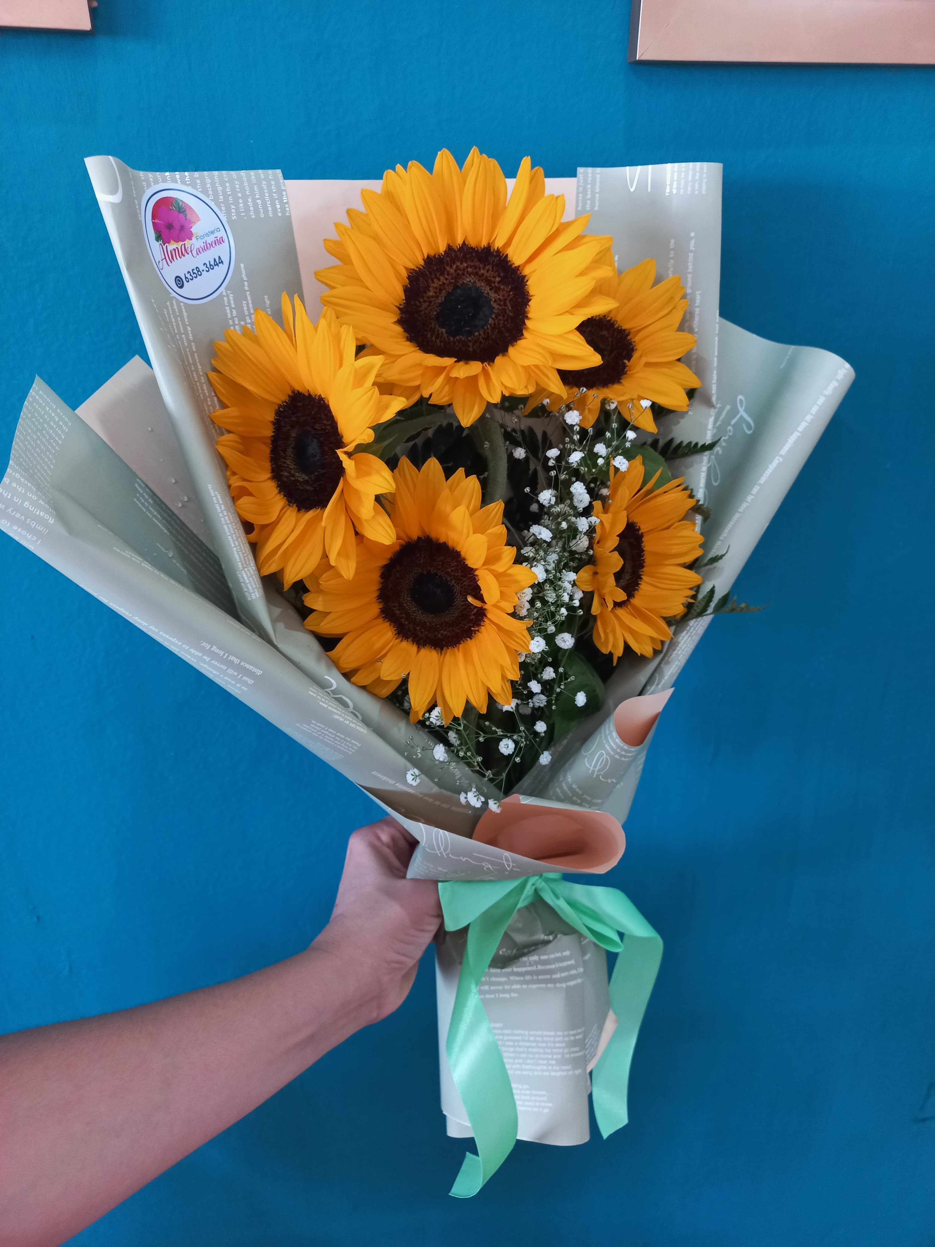 Ramo de 5 girasoles
